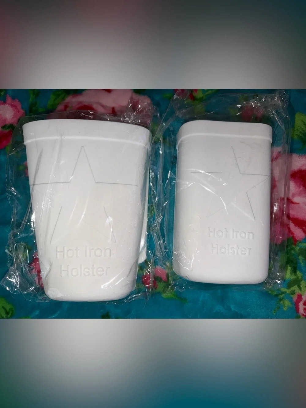 2 White Hot Iron Holsters